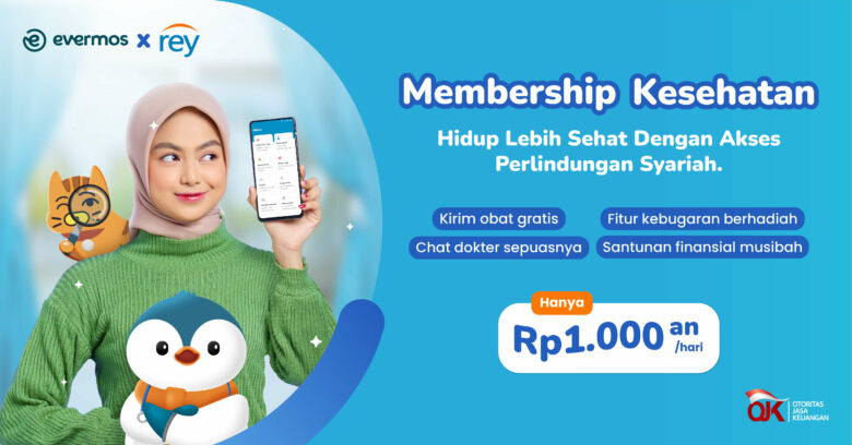 Sekarang Rey juga berkolaborasi dengan Evermos, platform social commerce reseller terkemuka di Indonesia untuk memperluas akses proteksi kesehatan.