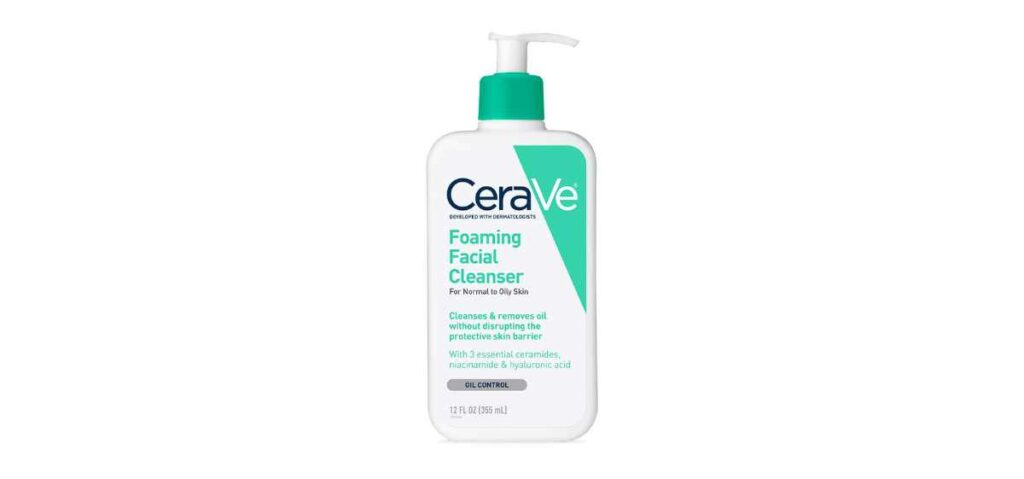 Sabun wajah untuk kulit berminyak berikutnya adalah CeraVe Foaming Facial Cleanser.