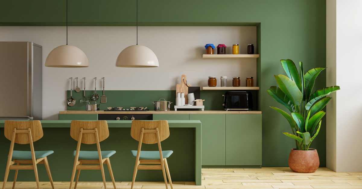 Warna hijau adalah salah satu warna yang bisa menambah kesan sejuk dan teduh pada tembok rumah. 