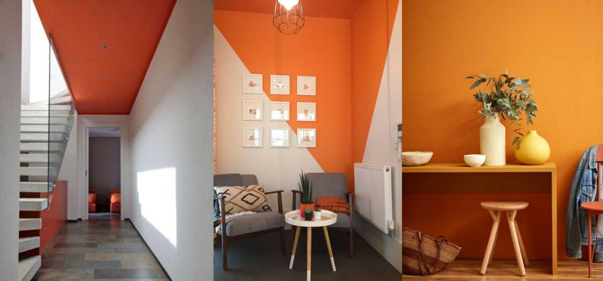 meski jarang digunakan, oranye merupakan warna cat rumah yang sejuk lho