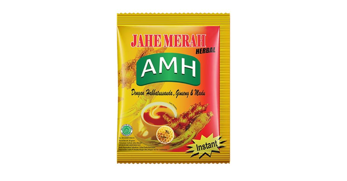 Jahe Merah AMH mengandung jahe yang bisa berfungsi sebagai anti inflamasi.